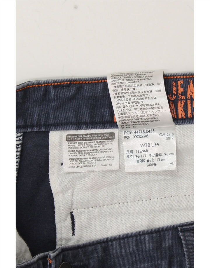 DOCKERS Ανδρικό ίσιο παντελόνι Chino W38 L30 Navy Blue Cotton