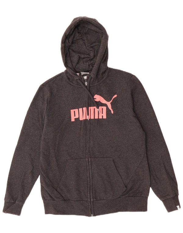 Γυναικείο πουλόβερ με κουκούλα με φερμουάρ Puma UK 14 Large Grey