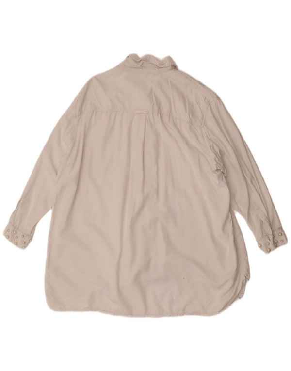 Zara Γυναικείο πουκάμισο Oversized Φόρεμα UK 16 Large White