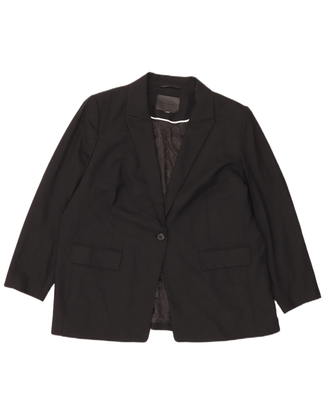 Marks & Spencer Γυναικείο Αυτόγραφο Μπουφάν 1 Κουμπί Blazer UK 18 XL Μαύρο