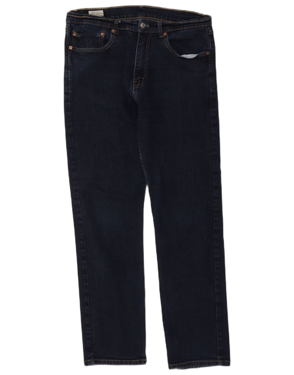 Levi's Mens 505 Straight Jeans W36 L32 Navy Blue Cotton
