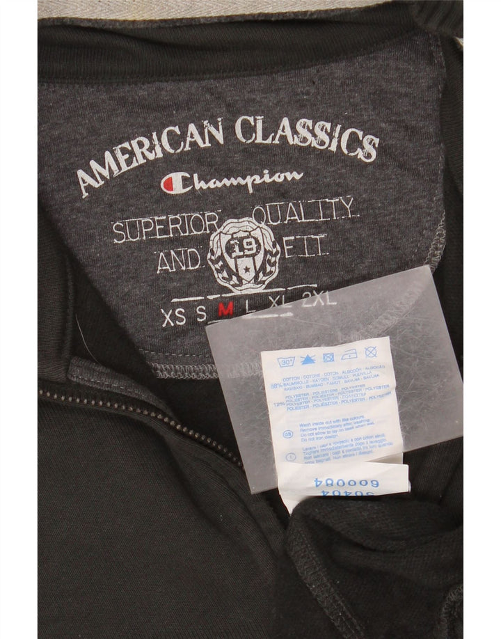 Ανδρικό φούτερ Champion Classics με φερμουάρ, μεσαίο μαύρο βαμβακερό