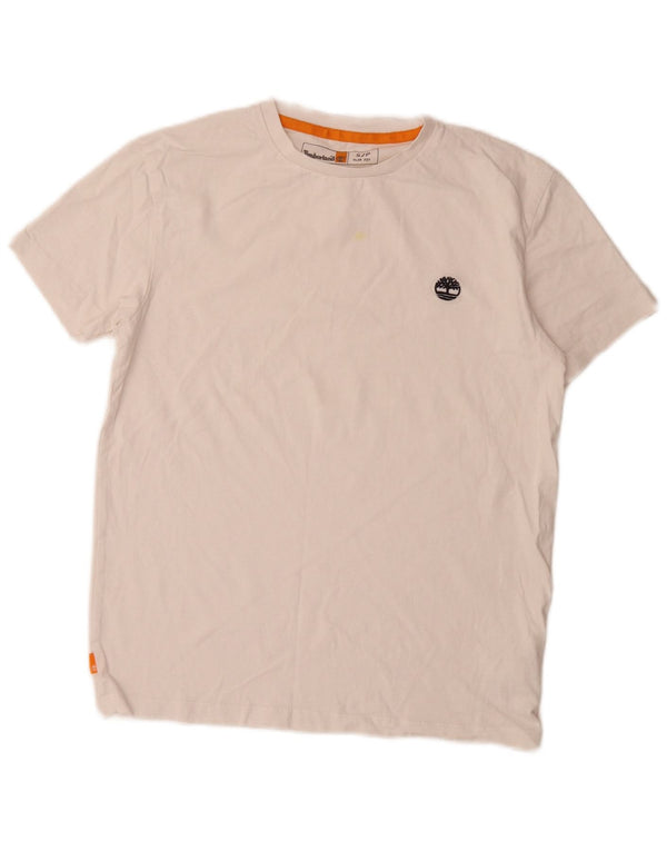 Ανδρικό T-shirt Timberland Slim Fit Top Μικρό λευκό βαμβακερό