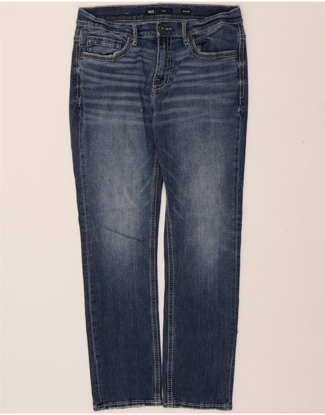 BKE Mens Alec Straight Jeans W33 L30 Blue Cotton Vintage BKE and Second-Hand BKE from Messina Hembry 