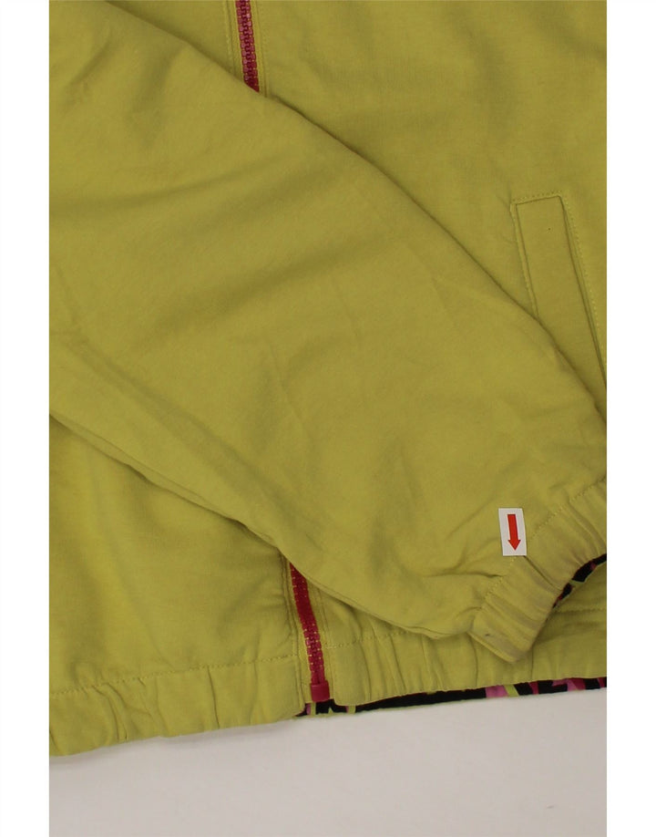 VINTAGE Girls Graphic Hooded Reversible Jacket 11-12 Years Pink Cotton