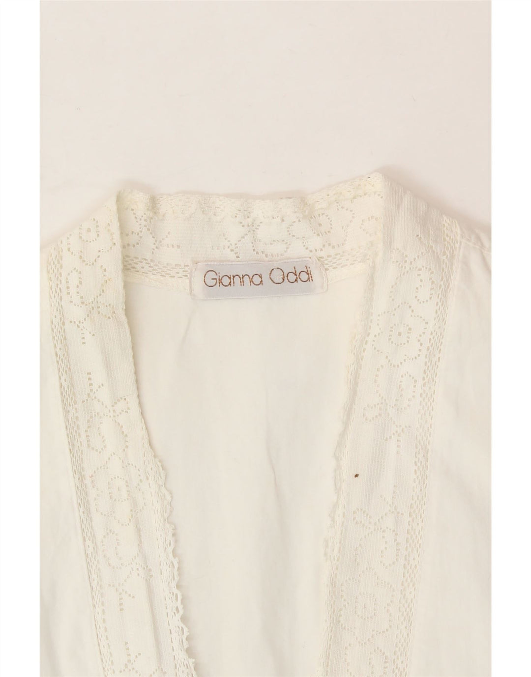 VINTAGE Womens Shirt Blouse UK 16 Large White Vintage Vintage and Second-Hand Vintage from Messina Hembry 
