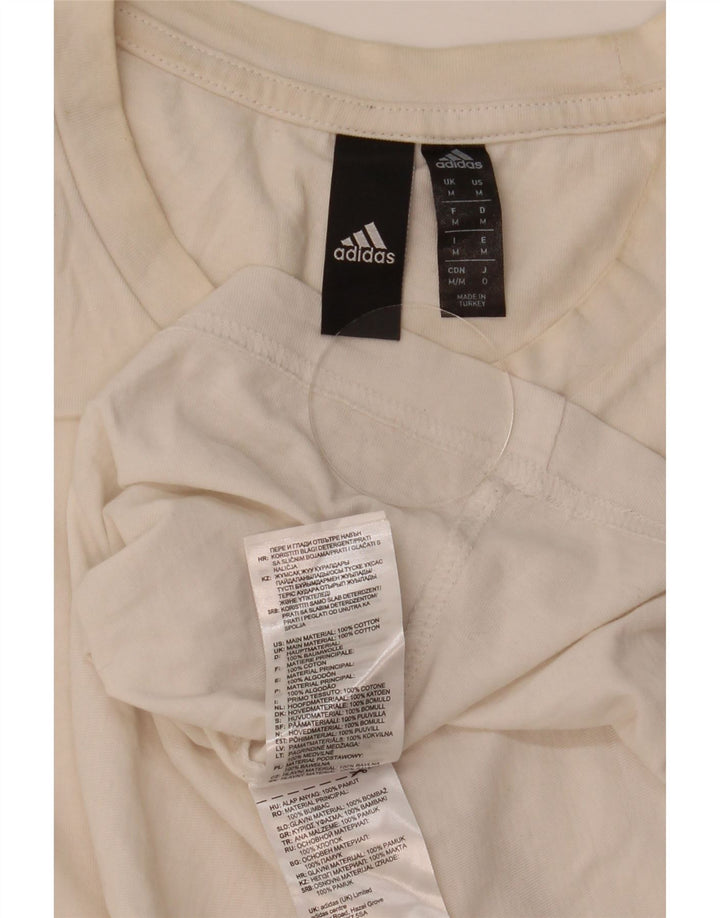Ανδρικό T-Shirt Adidas Τοπ μεσαίο λευκό βαμβακερό