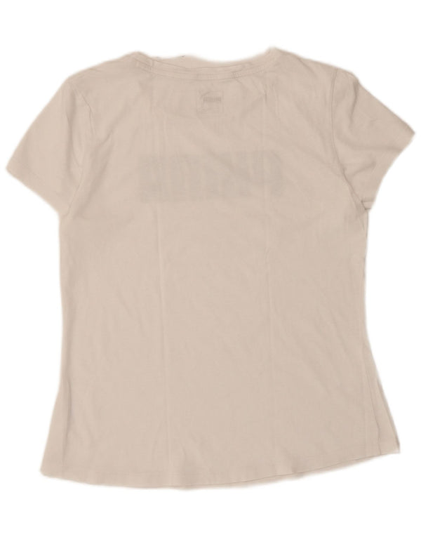 Γυναικείο γραφικό T-Shirt Puma Top UK 12 Medium White
