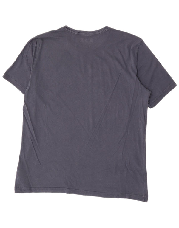 Mustang Ανδρικό γραφικό T-Shirt Top 2XL Navy Blue Cotton