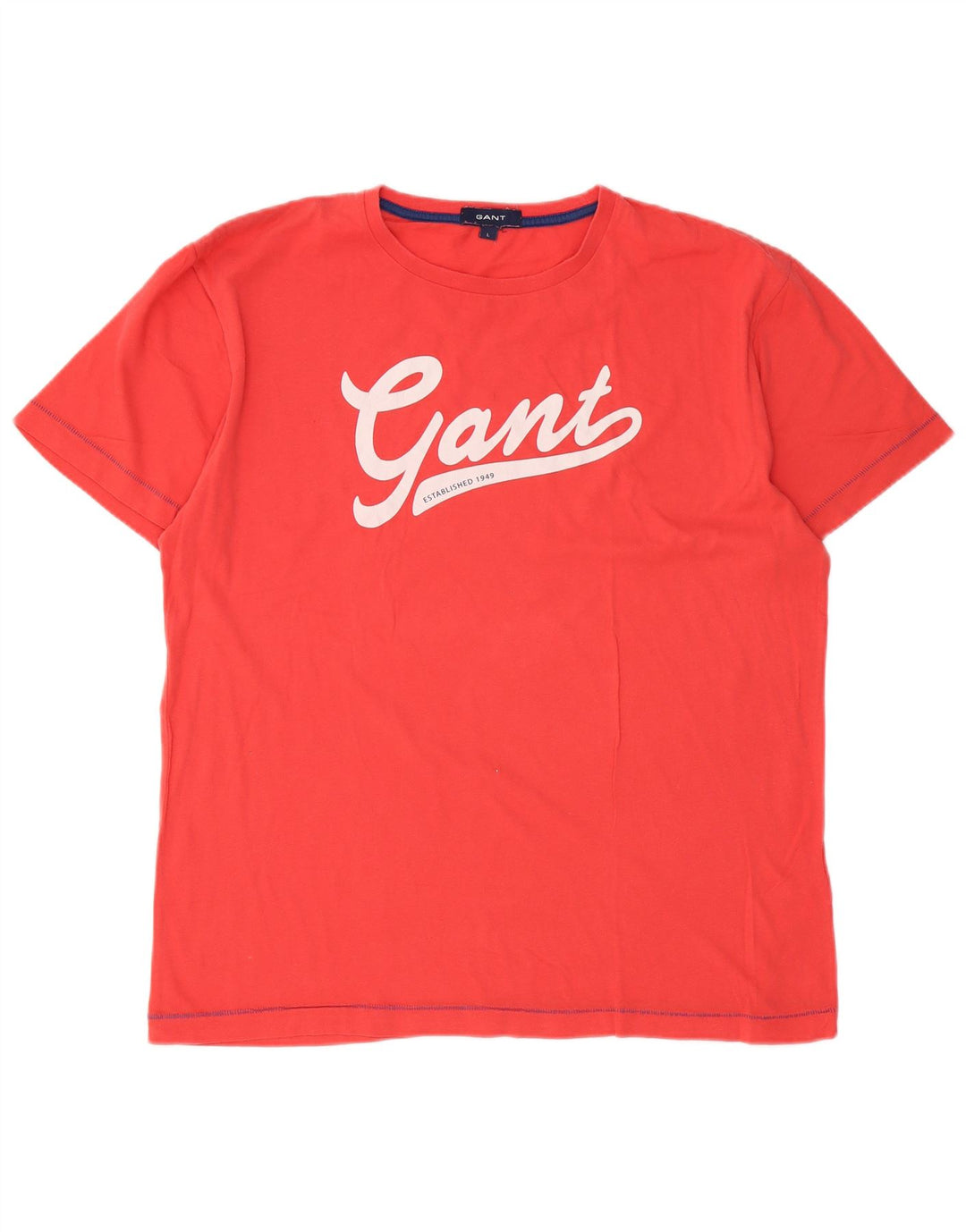 Ανδρικό γραφικό T-Shirt Gant Top μεγάλο κόκκινο βαμβακερό