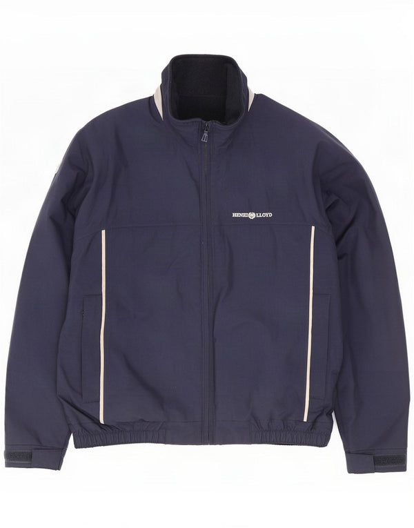 Henri Lloyd Mens Windbreaker Jacket UK 38 Medium Navy Blue Nylon