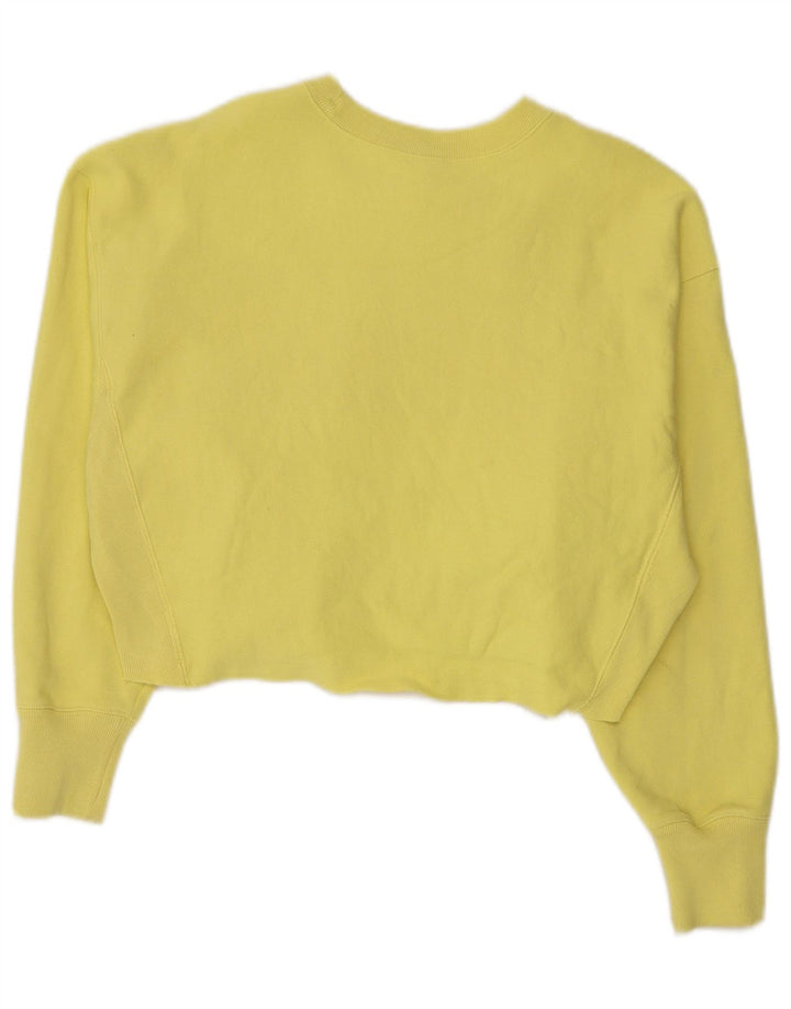 CHAMPION Γυναικεία φούτερ Reverse Weave Crop Jumper UK 14 Medium Yellow