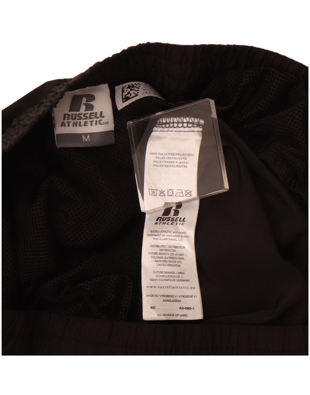 Ανδρικό αθλητικό σορτς RUSSELL ATHLETIC Μεσαίο μαύρο πολυεστέρα