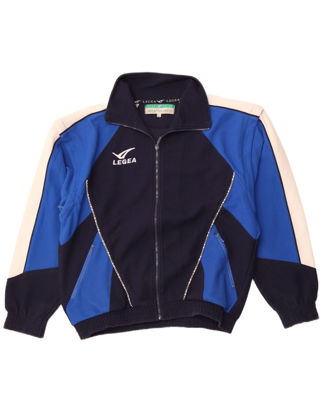 Ανδρική φόρμα LEGEA Top Jacket XL Navy Blue Colourblock Polyester