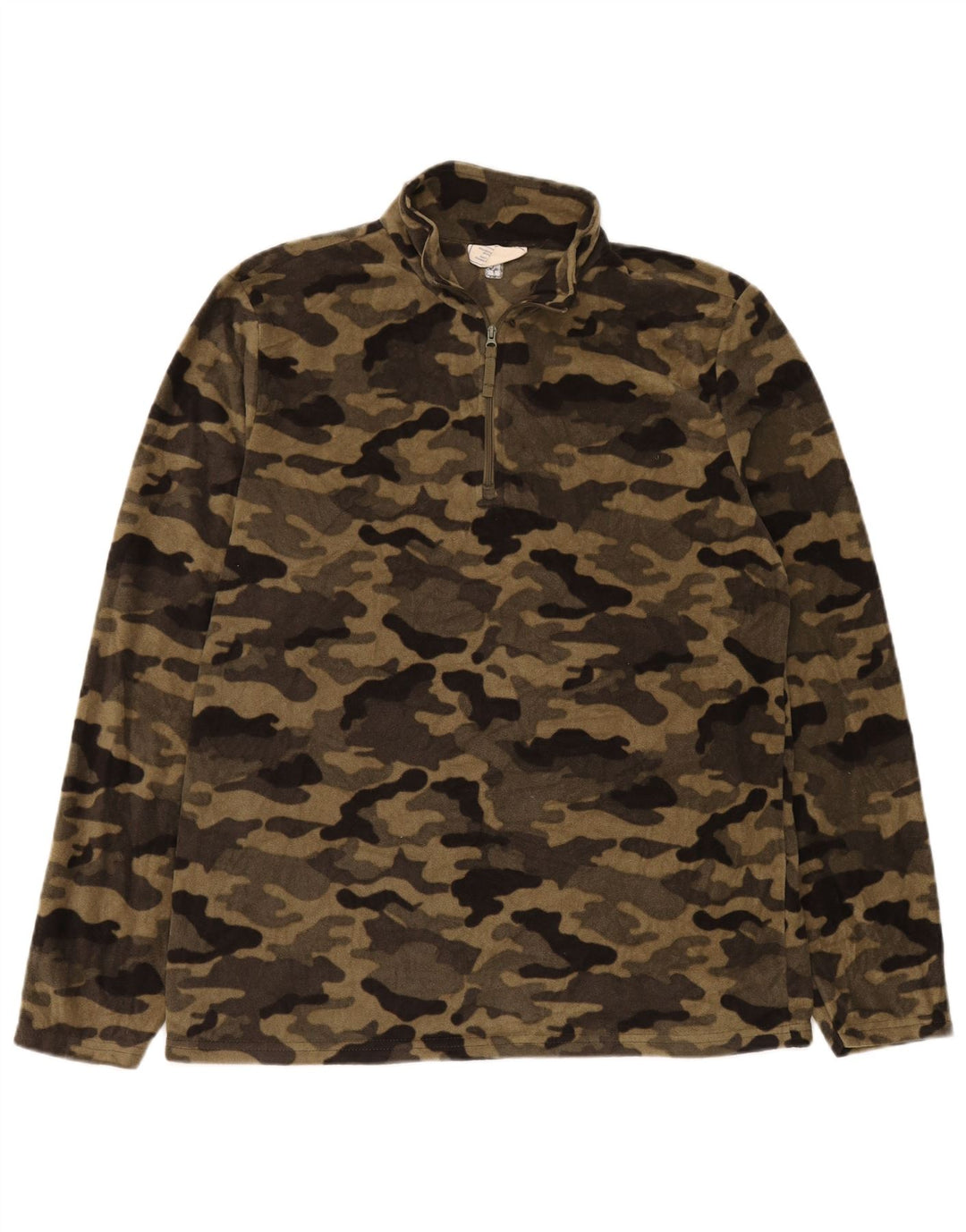 Ανδρική αποθήκη Mountain Warehouse με φερμουάρ Fleece Jumper Medium Beige Καμουφλάζ