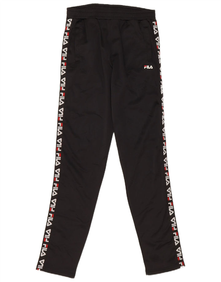 Παντελόνι αθλητικής φόρμας Fila Boys Graphic 13-14 Years Black Polyester