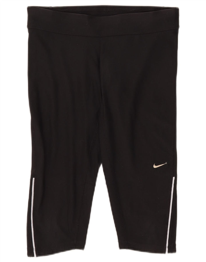 NIKE Γυναικεία Dri Fit Bermuda αθλητικά σορτς UK 10 Small Black Polyester