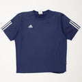 Ανδρικό T-Shirt Climalite ADIDAS Top Large Navy Blue Polyester