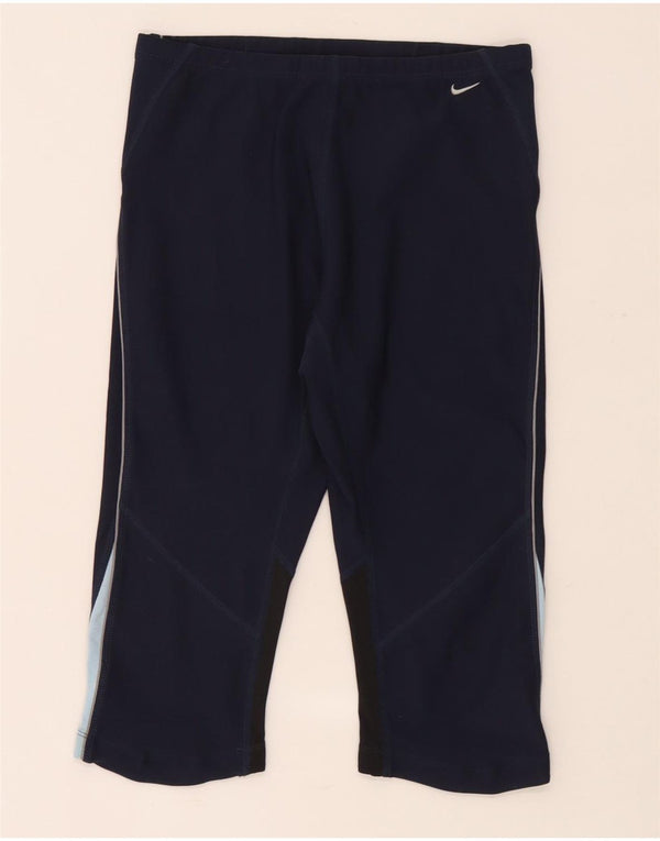 Γυναικεία κολάν Nike Capri UK 14/16 Large Navy Blue Colorblock Πολυεστέρας