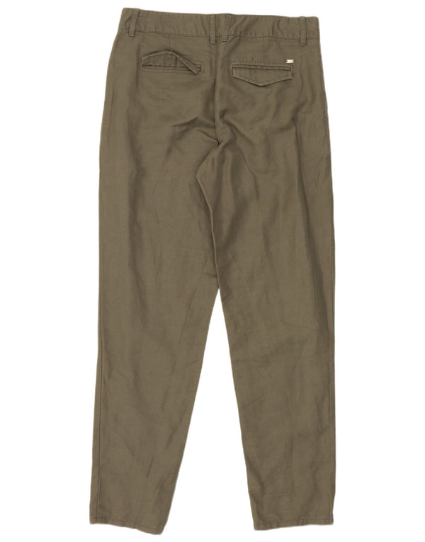 Tommy Hilfiger Γυναικείο κωνικό παντελόνι Chino US 4 Small W28 L28 Χακί Λευκά είδη