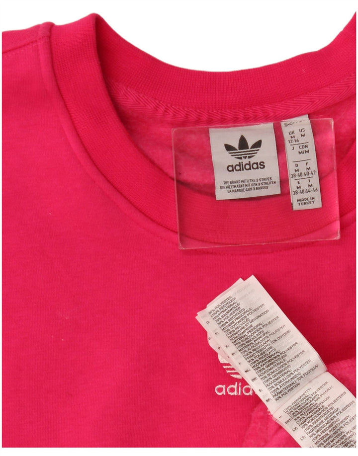 Adidas Γυναικεία φούτερ μεγάλου μεγέθους Jumper UK 12/14 Μεσαίο ροζ πολυεστέρας