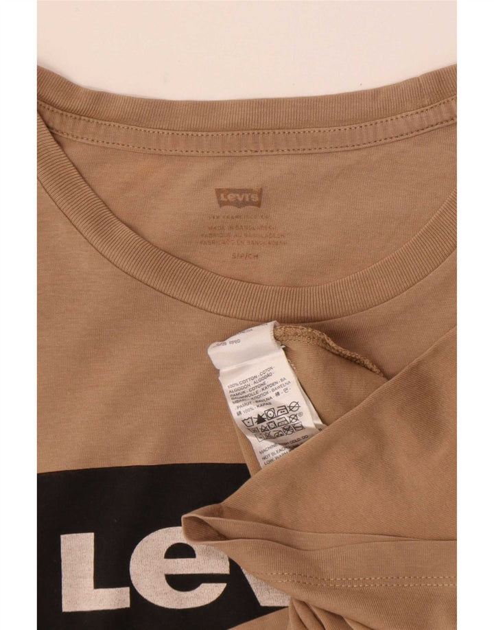 Ανδρικό γραφικό T-Shirt Levi's Top Μικρό καφέ βαμβακερό