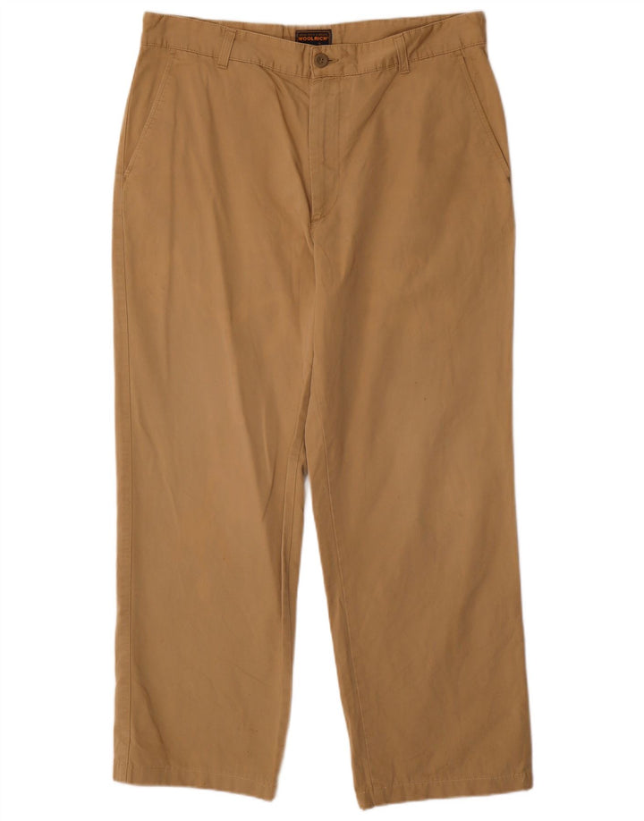 WOOLRICH Ανδρικό ίσιο παντελόνι Chino W36 L28 Μπεζ βαμβακερό
