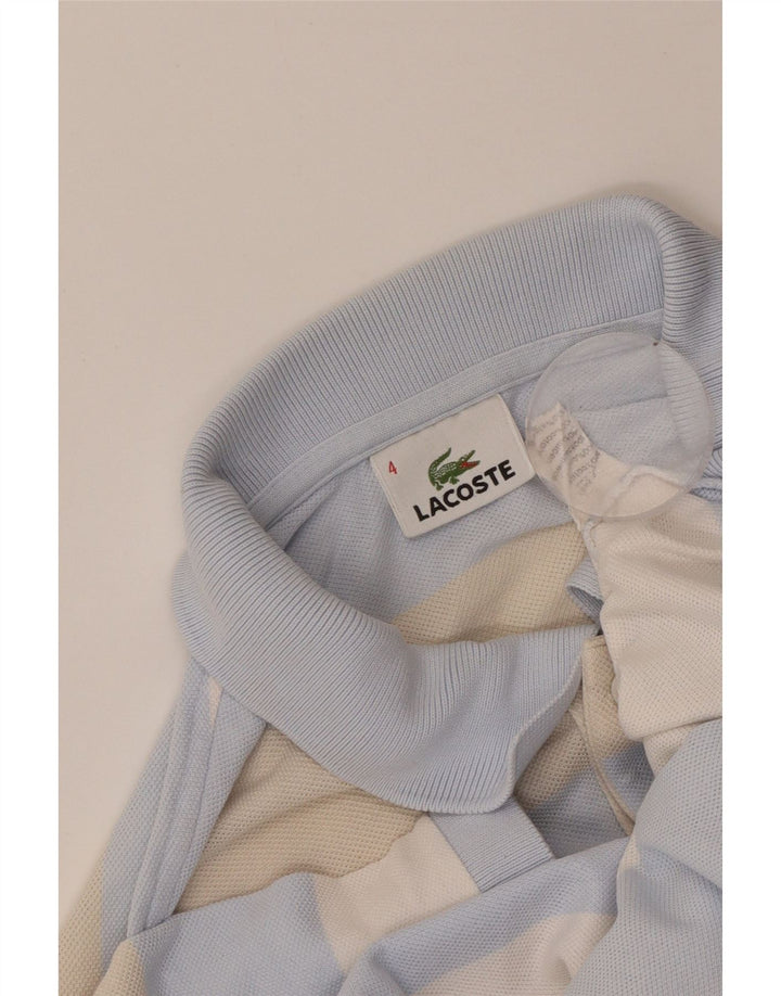 Ανδρικό μπλουζάκι πόλο LACOSTE, Μέγεθος 4, Βαμβακερό μεσαίο μπλε ριγέ