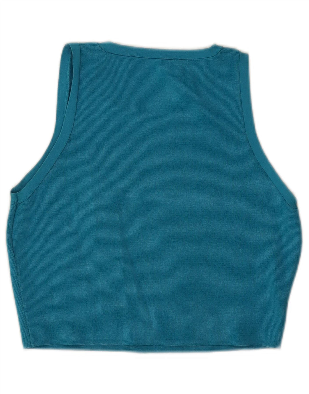 ZARA Womens Crop Vest Tank Top UK 14 Large Blue