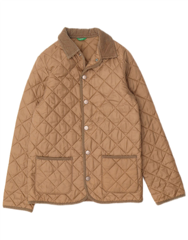 Μπουφάν Benetton Boys Quilted Jacket 11-12 Years 2XL Beige Polyamide
