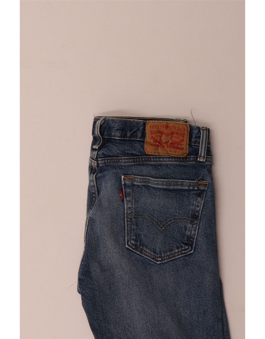 Levi's Womens 511 Distressed Slim Jeans W29 L32 Blue Cotton