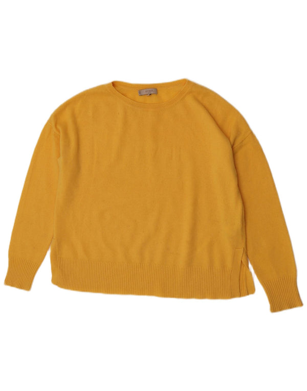 Hobbs Γυναικείο πουλόβερ με λαιμόκαυστο UK 10 Small Yellow Cashmere
