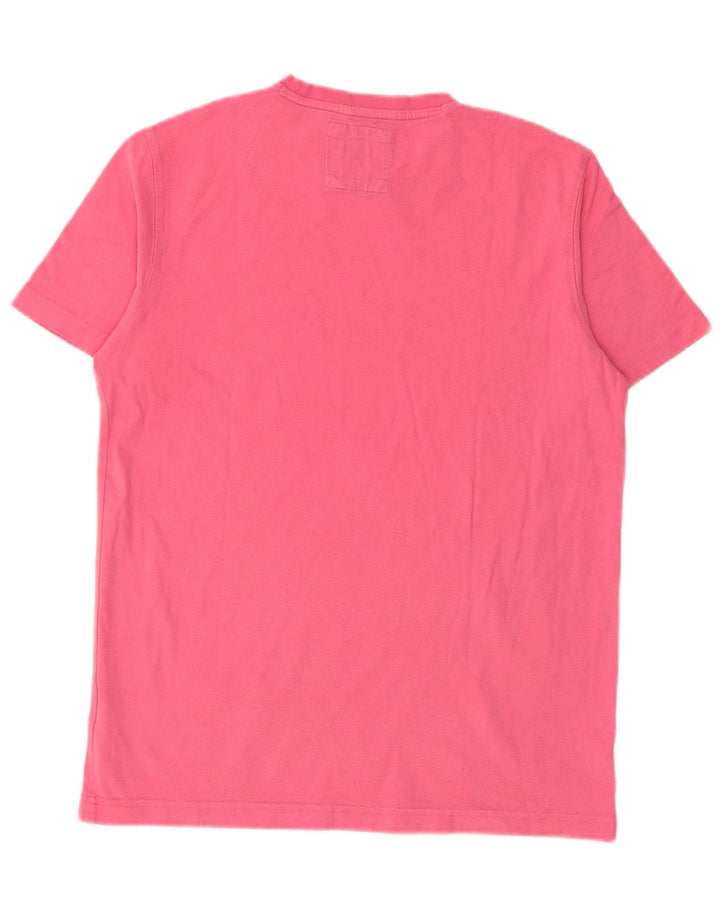 CREW CLOTHING Ανδρικό T-Shirt Top Μικρό Ροζ Βαμβακερό