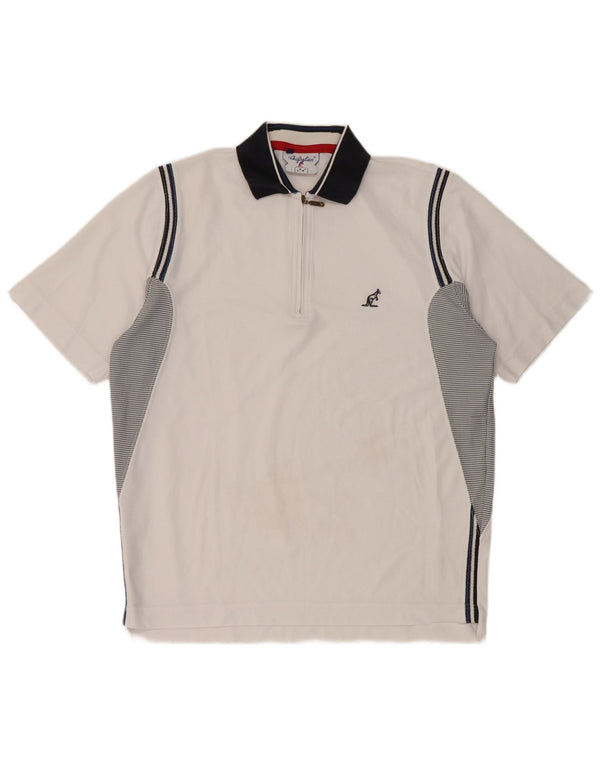 AUSTRALIAN L'ALPINA Ανδρικό μπλουζάκι πόλο IT 46 Small White Colourblock