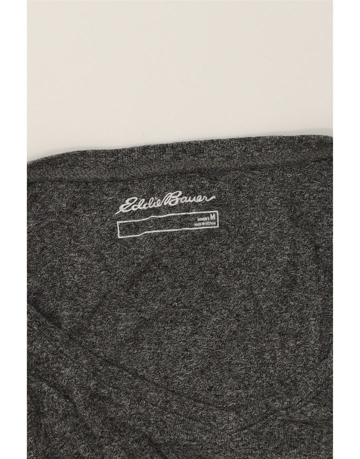 EDDIE BAUER Womens Top Long Sleeve UK 12 Medium Grey Cotton Vintage Eddie Bauer and Second-Hand Eddie Bauer from Messina Hembry 