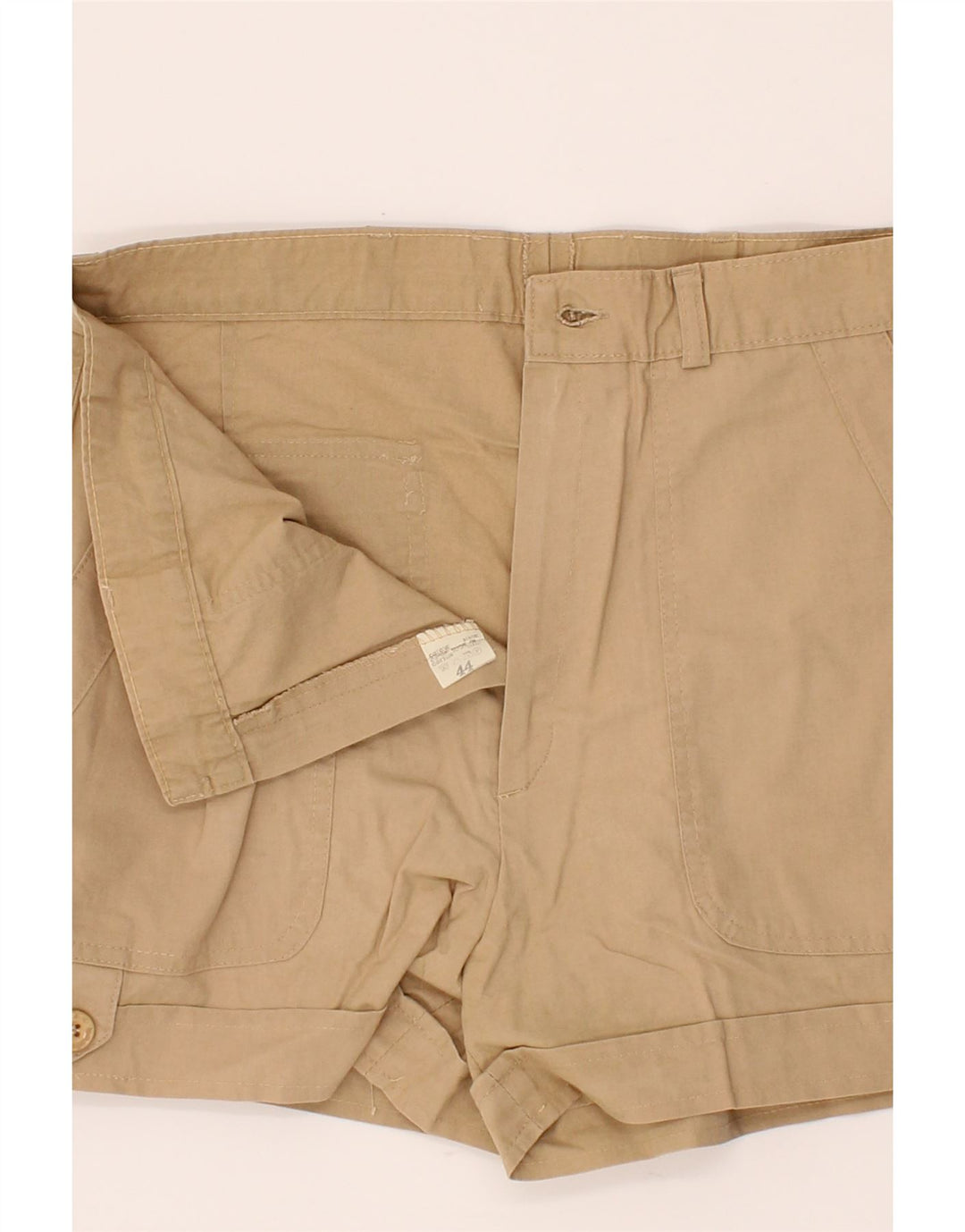 VINTAGE Womens Chino Shorts IT 44 Medium W30 Beige Cotton Vintage Vintage and Second-Hand Vintage from Messina Hembry 