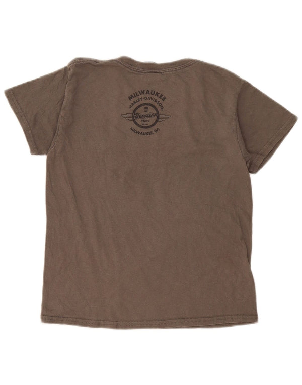 Γυναικείο γραφικό μπλουζάκι Harley Davidson Top UK 10 Small Grey Cotton