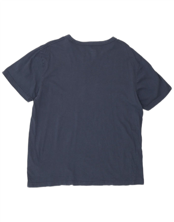 Ανδρικό γραφικό μπλουζάκι Hurley Top από μεσαίο ναυτικό μπλε βαμβακερό