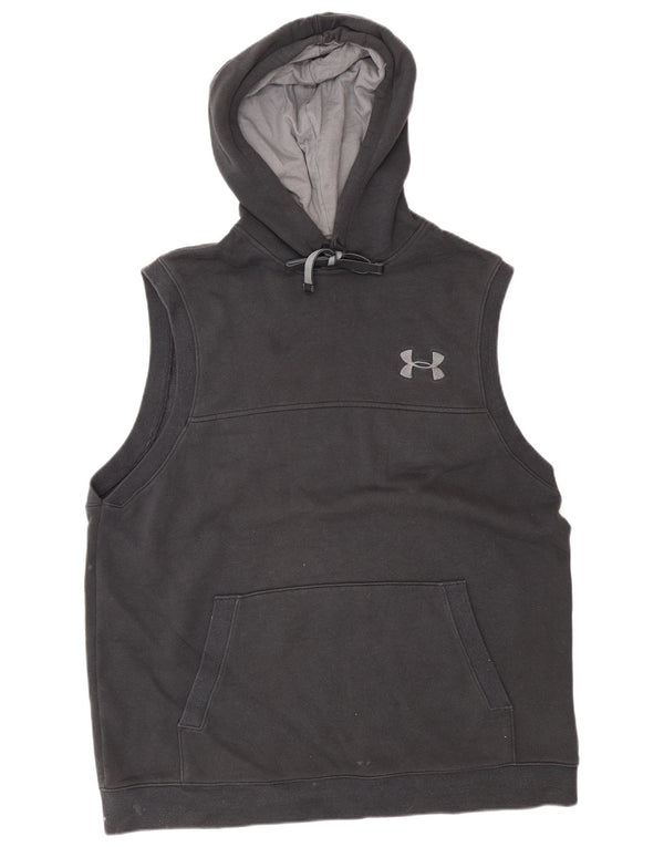 Under Armour Mens Sleeveless Hoodie Jumper XL Grey Cotton