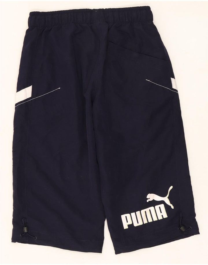 Ανδρικό γραφικό αθλητικό σορτς PUMA XS Navy Blue Colourblock