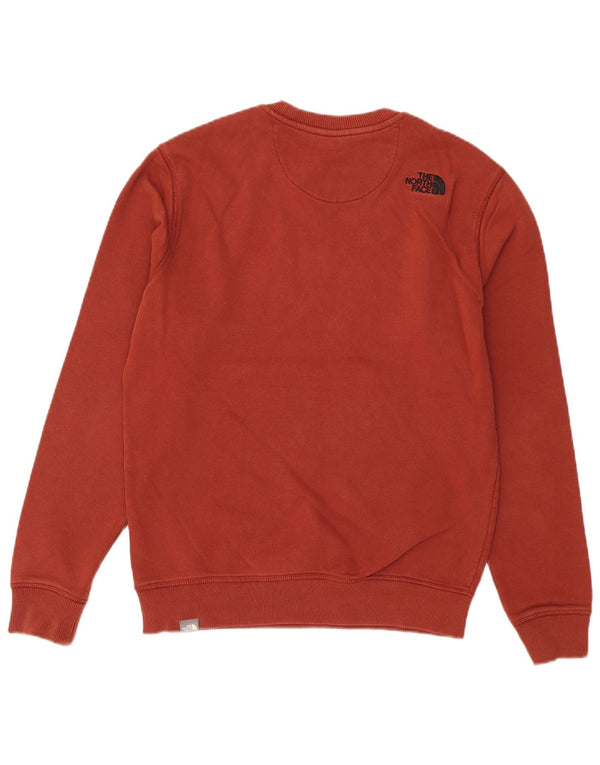 The North Face Mens Graphic Sweatshirt Jumper Medium Burgundy Cotton