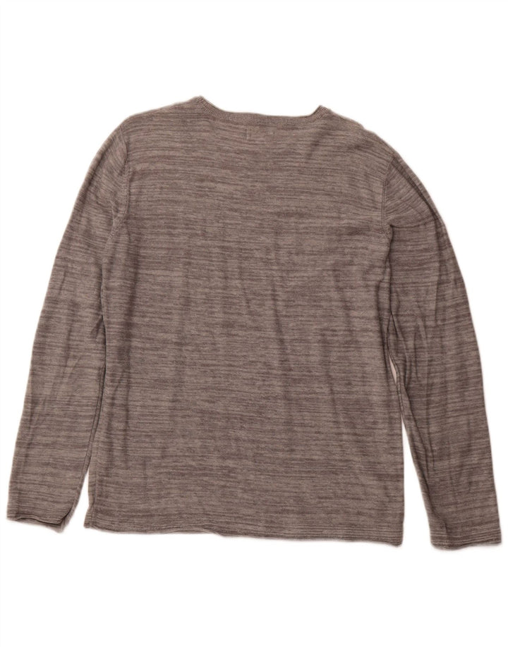 JACK & JONES Ανδρικό τοπ μακρυμάνικο μεγάλο γκρι βαμβακερό