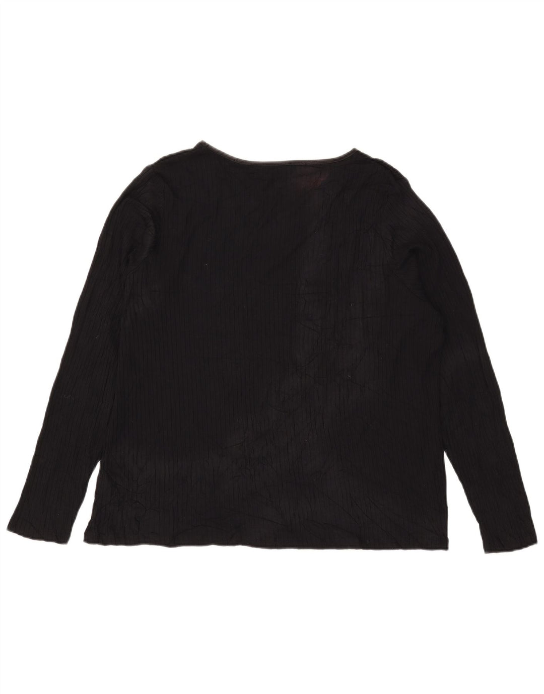 Marks & Spencer Γυναικεία μπλούζα μακρυμάνικη UK 24 4XL μαύρη βισκόζη