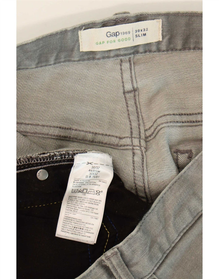 Ανδρικό τζιν Gap Slim W30 L32 Γκρι βαμβακερό