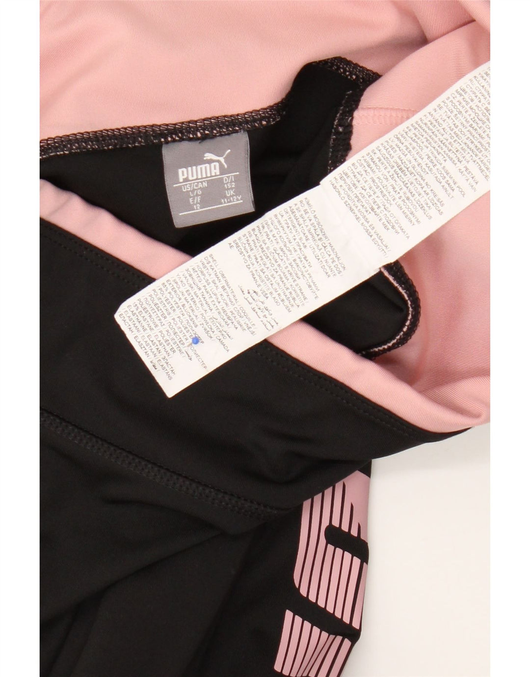 Puma Girls Graphic κολάν 11-12 ετών Μαύρο Πολυεστέρα