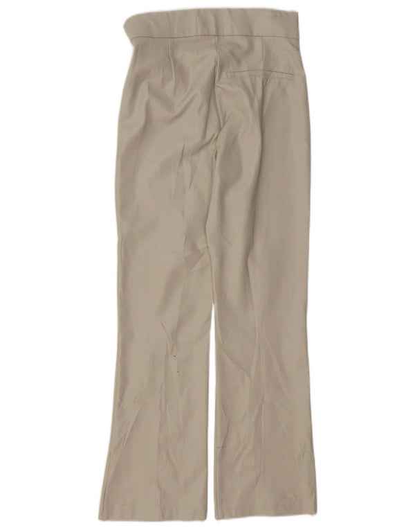 ZARA Γυναικείο παντελόνι μποτάκι από συνθετικό δέρμα μικρό W26 L26 μπεζ πολυαμίδιο