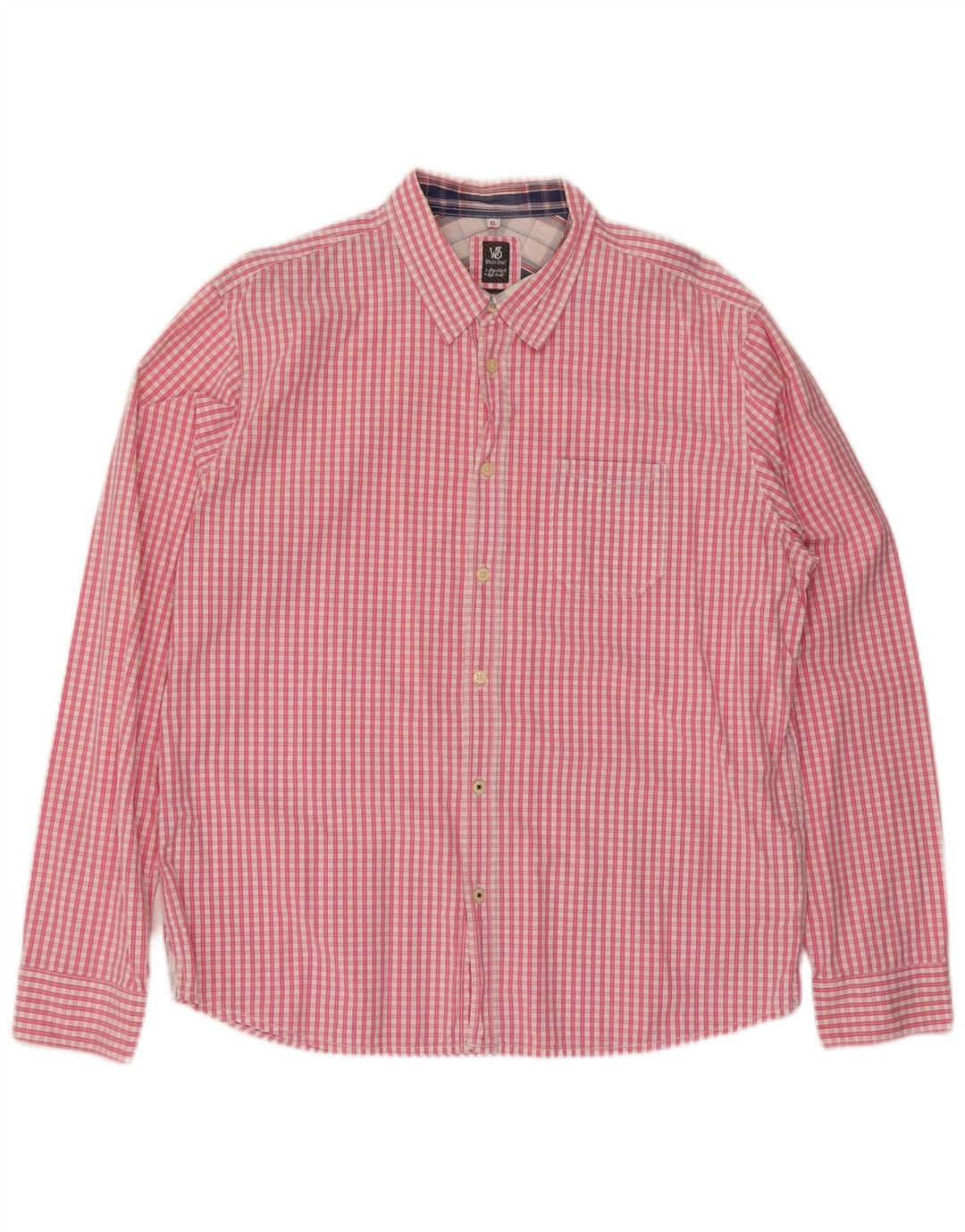 White Stuff Ανδρικό πουκάμισο Classic Fit XL Pink Check Cotton
