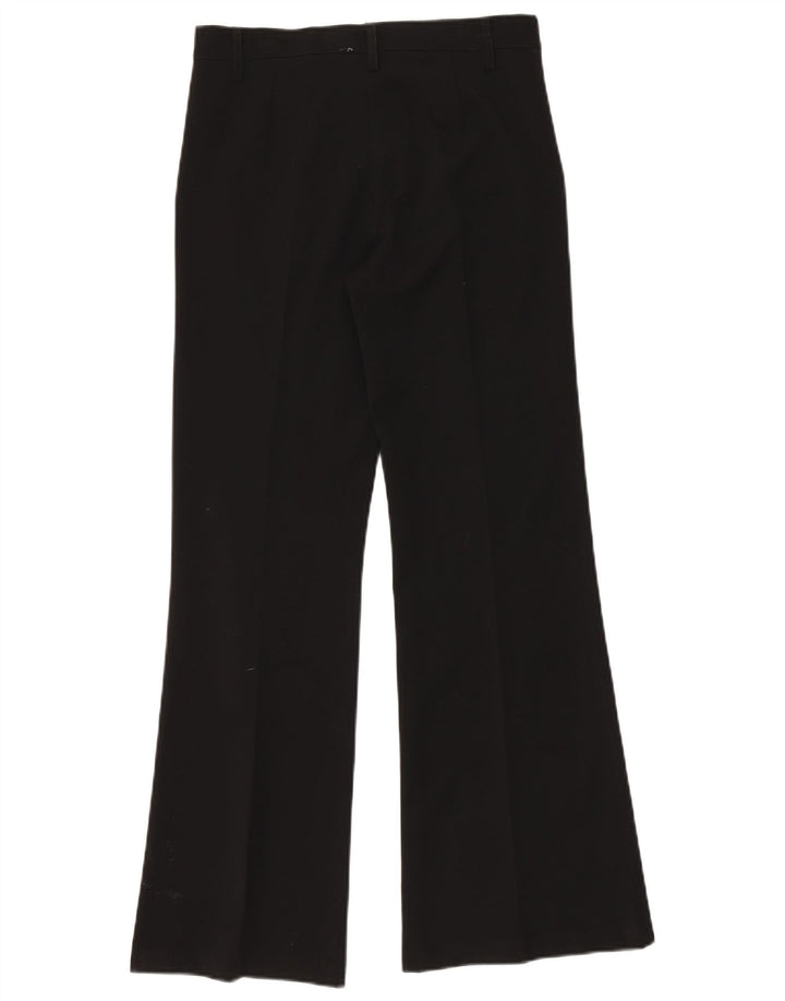 VINTAGE Γυναικείο Bootcut Παντελόνι Chino Medium W30 L32 Μαύρο Πολυεστέρας
