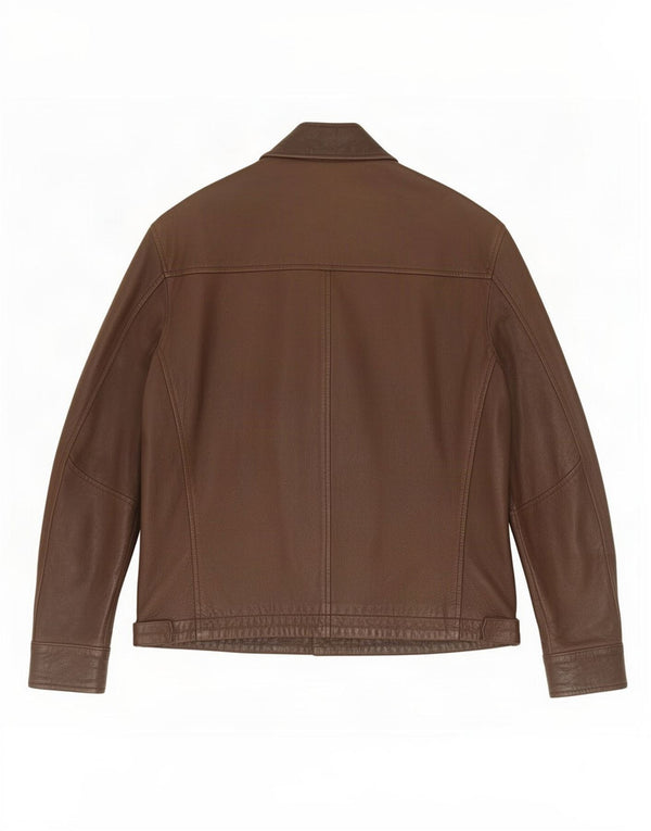 Dallas Ανδρικό Δερμάτινο Μπουφάν IT 50 Large Brown