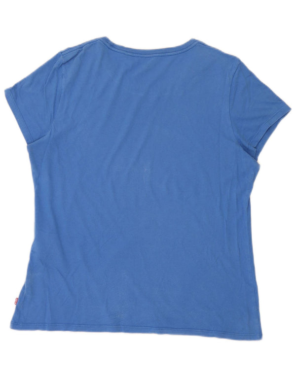Γυναικείο γραφικό μπλουζάκι Levi's Top UK 18 XL Μπλε βαμβακερό
